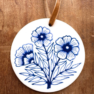 Hand-Painted Ceramic Ornament - No. 040