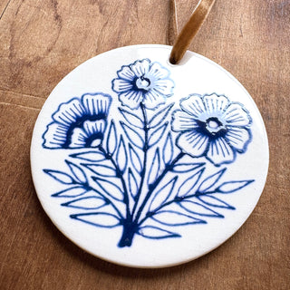 Hand-Painted Ceramic Ornament - No. 040