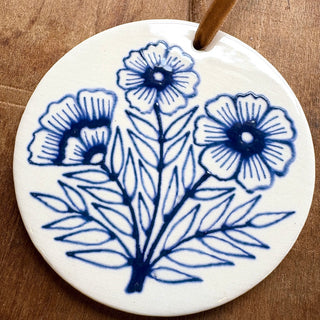 Hand-Painted Ceramic Ornament - No. 040