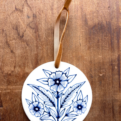 Hand-Painted Ceramic Ornament - No. 041