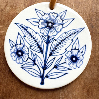 Hand-Painted Ceramic Ornament - No. 041