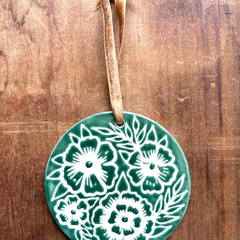 Hand-Painted Ceramic Ornament - No. 042