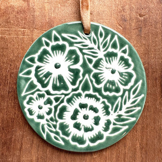Hand-Painted Ceramic Ornament - No. 042