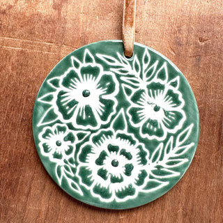 Hand-Painted Ceramic Ornament - No. 042