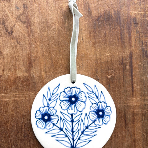 Hand-Painted Ceramic Ornament - No. 044