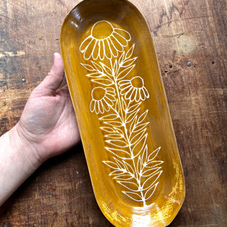 SECONDS : Hand Painted Long Platter - No. 1947