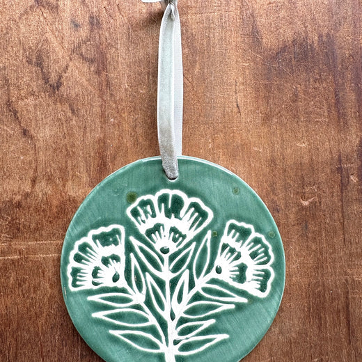 Hand-Painted Ceramic Ornament - No. 045