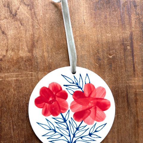 Hand-Painted Ceramic Ornament - No. 047