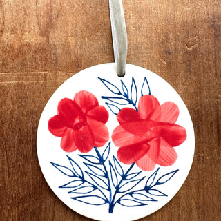 Hand-Painted Ceramic Ornament - No. 047