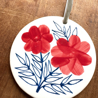 Hand-Painted Ceramic Ornament - No. 047
