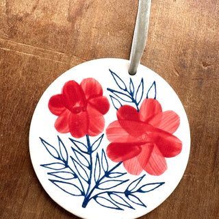 Hand-Painted Ceramic Ornament - No. 047