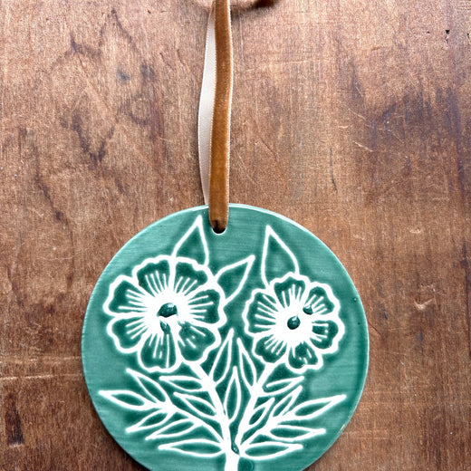 Hand-Painted Ceramic Ornament - No. 048