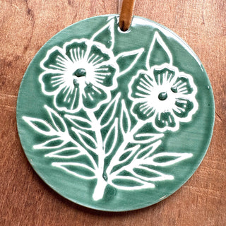 Hand-Painted Ceramic Ornament - No. 048