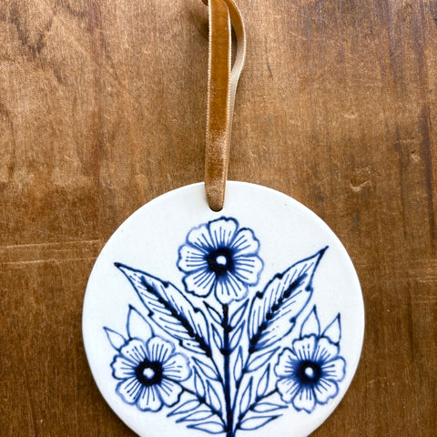 Hand-Painted Ceramic Ornament - No. 049