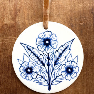 Hand-Painted Ceramic Ornament - No. 049