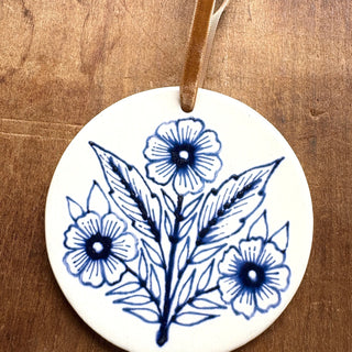 Hand-Painted Ceramic Ornament - No. 049