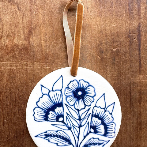 Hand-Painted Ceramic Ornament - No. 050
