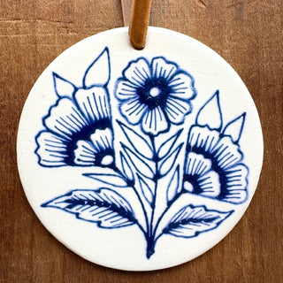 Hand-Painted Ceramic Ornament - No. 050