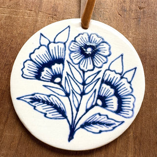 Hand-Painted Ceramic Ornament - No. 050