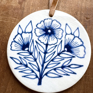 Hand-Painted Ceramic Ornament - No. 051