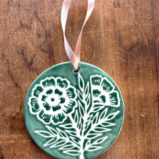 Hand-Painted Ceramic Ornament - No. 055