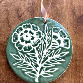 Hand-Painted Ceramic Ornament - No. 055