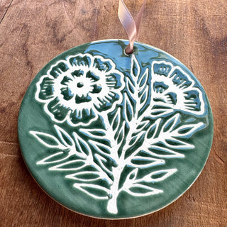Hand-Painted Ceramic Ornament - No. 055