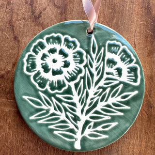 Hand-Painted Ceramic Ornament - No. 055