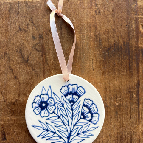 Hand-Painted Ceramic Ornament - No. 056