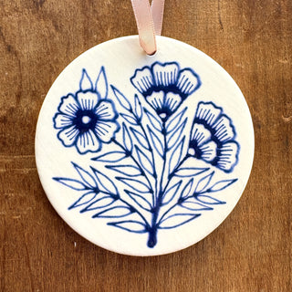 Hand-Painted Ceramic Ornament - No. 056