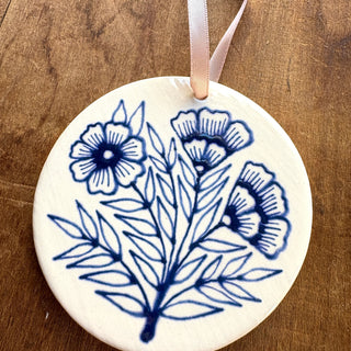 Hand-Painted Ceramic Ornament - No. 056