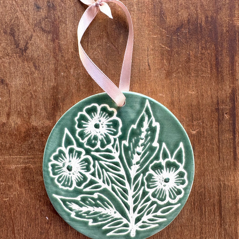 Hand-Painted Ceramic Ornament - No. 057