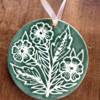Hand-Painted Ceramic Ornament - No. 057