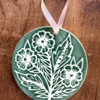 Hand-Painted Ceramic Ornament - No. 057