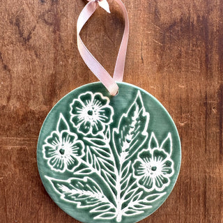 Hand-Painted Ceramic Ornament - No. 057