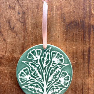 Hand-Painted Ceramic Ornament - No. 058