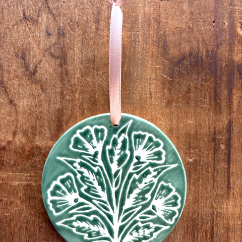 Hand-Painted Ceramic Ornament - No. 058