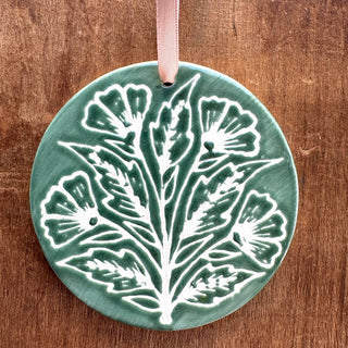 Hand-Painted Ceramic Ornament - No. 058