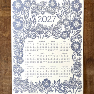 2027 Letterpress Calendar