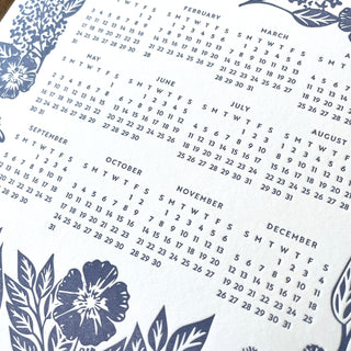 2027 Letterpress Calendar