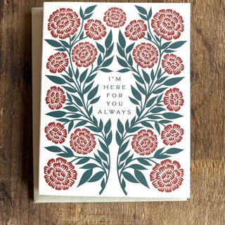 "I'm Here For You Always," Greeting Card