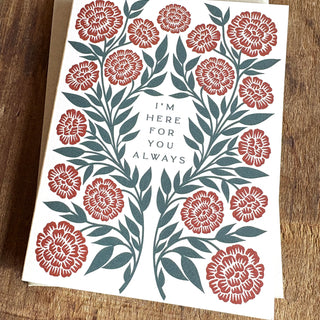 "I'm Here For You Always," Greeting Card