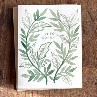 "I'm So Sorry," Greeting Card