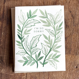 "I'm So Sorry," Greeting Card