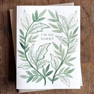 "I'm So Sorry," Greeting Card