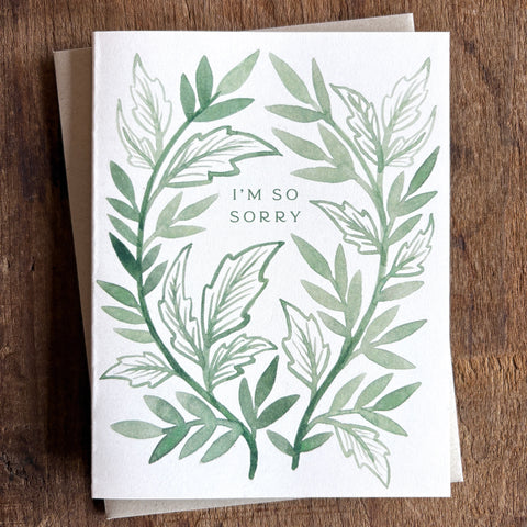 "I'm So Sorry," Greeting Card