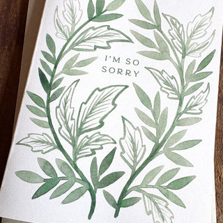 "I'm So Sorry," Greeting Card