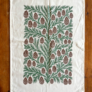 Pinecones Tea Towel