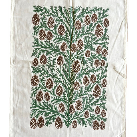 Pinecones Tea Towel