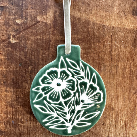 Hand-Painted Ceramic Ornament - No. 1000